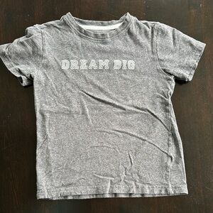 Janie and Jack Gray Short Sleeve Tee with Dream Big Print
